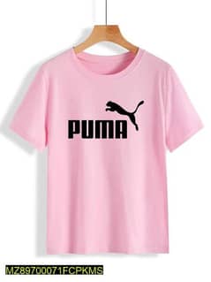 1 Pc Unisex Cotton Printed T-Shirt / Pink