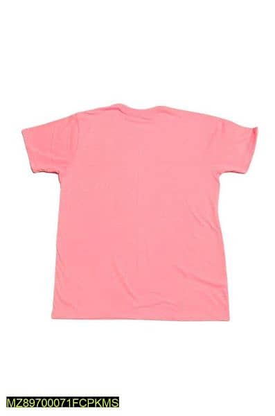 1 Pc Unisex Cotton Printed T-Shirt / Pink 1