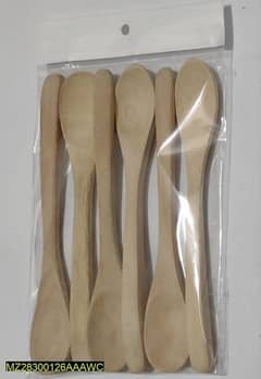 pack of 6 wooden big spoon 0