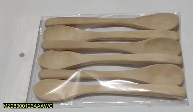 pack of 6 wooden big spoon 1