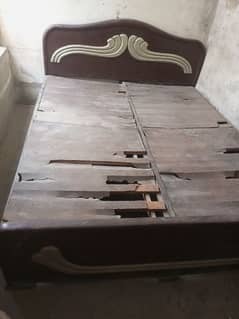 wooden bed