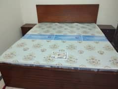 King Size Wooden Bed With Side tables 0