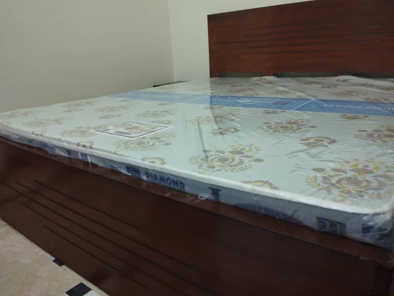 King Size Wooden Bed With Side tables 1