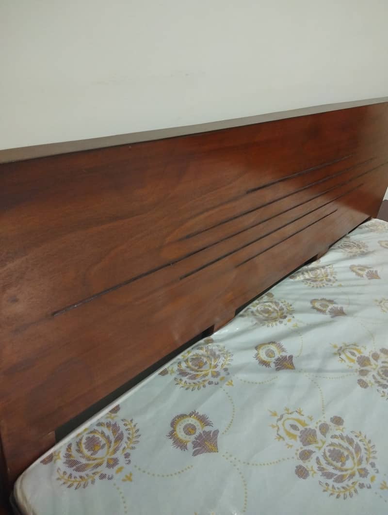 King Size Wooden Bed With Side tables 3