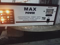 Max Power local UPS 750 Watt with 125A Battery