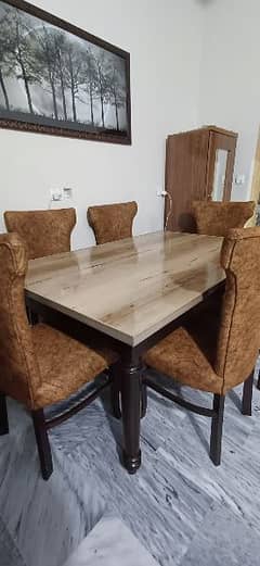 dining table, 6 seater dining table, wooden dining table, center table 0