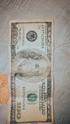 Bill/Note of 100 dollars