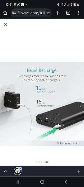 Anker 27000 mAh Fast Charger Only 5 Time Charge Mobile 5