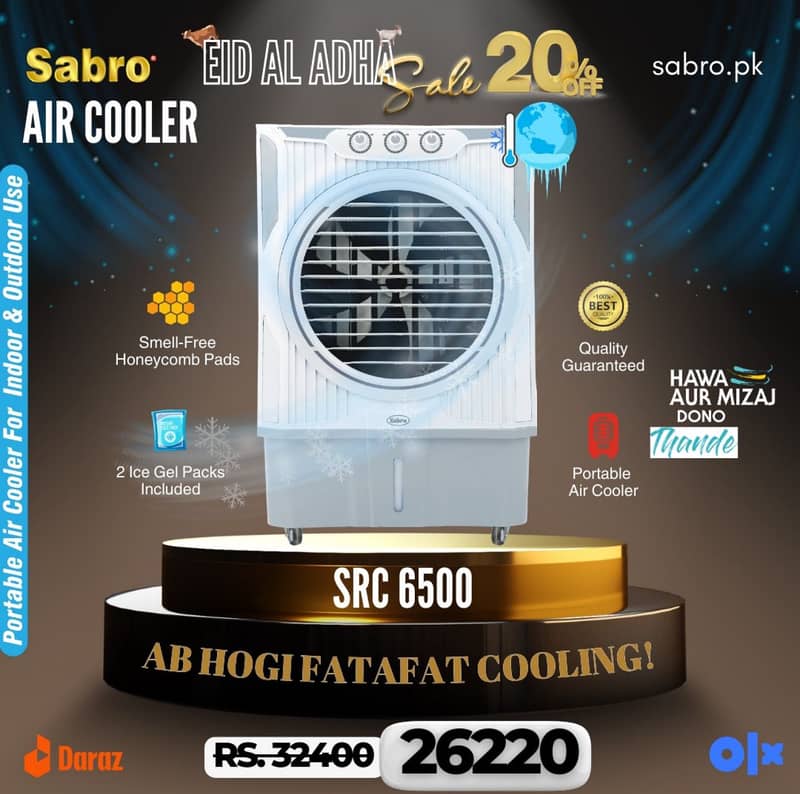 Room Electric Air Cooler / Ice Box Water Tank Sabro Air Cooler 0