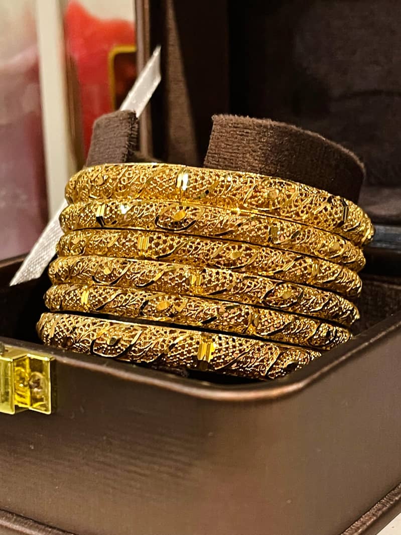 Gold plated hand made bangles 5