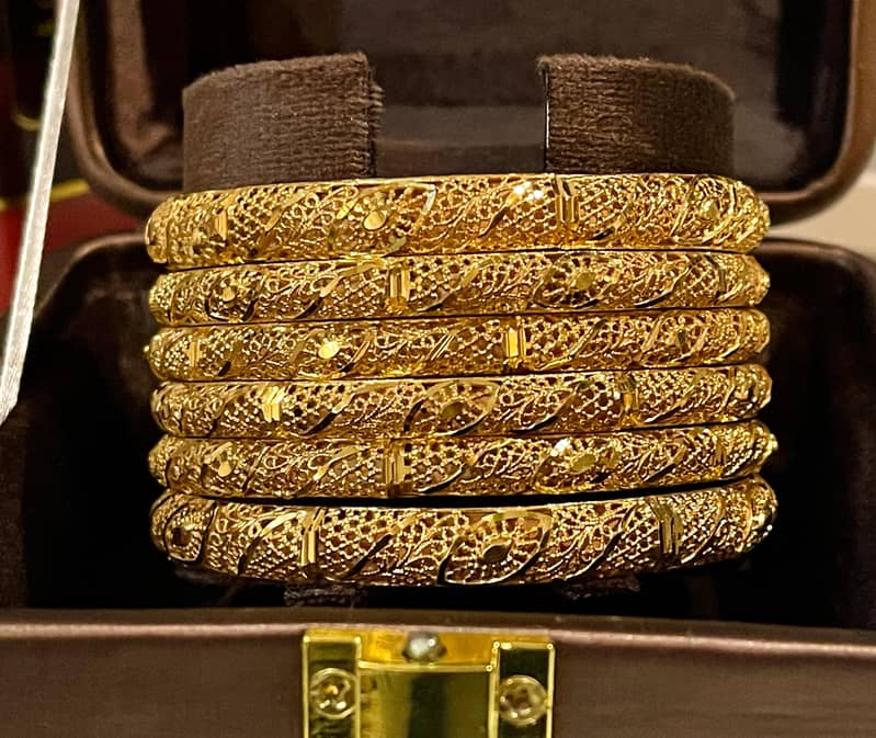 Gold plated hand made bangles 6