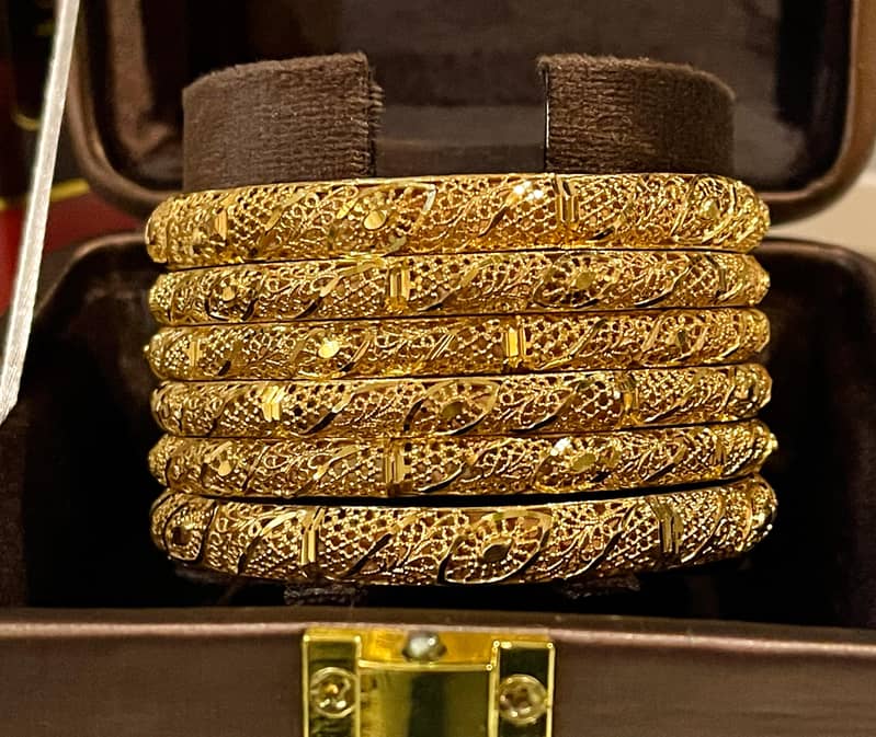 Gold plated hand made bangles 5