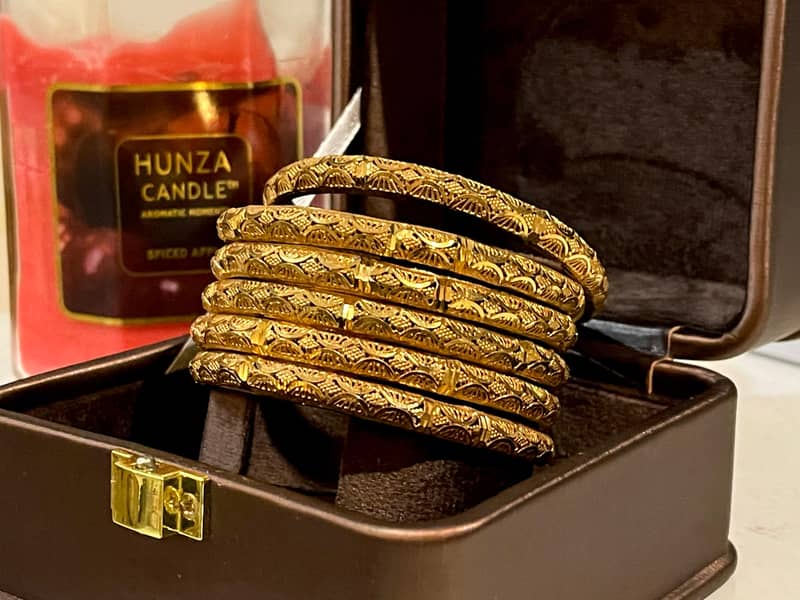 Gold plated hand made bangles 2