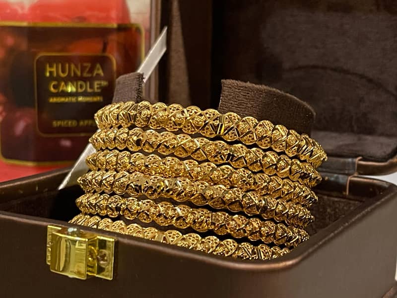 Gold plated hand made bangles 5