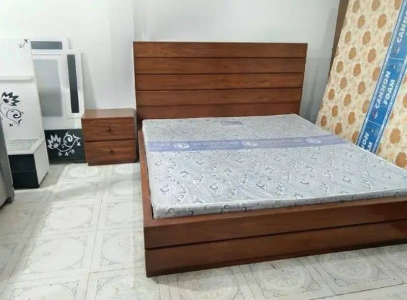 Pure Wooden Bed/Bed set/Sheesham Wood Bed/ pure Sheesham Wood Bed set 2