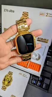 Series 8 Ultra GOLD Smart Watch with TWO STRAPS | 49 mm | Bezel Less D