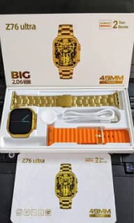 Series 8 Ultra GOLD Smart Watch with TWO STRAPS | 49 mm | Bezel Less D 3