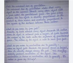 providing as to handwriting writing assignment work