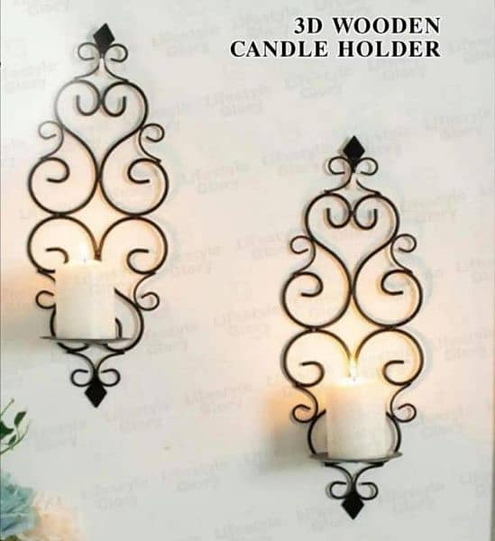 4 pcs candle holder wall Decorations set 0