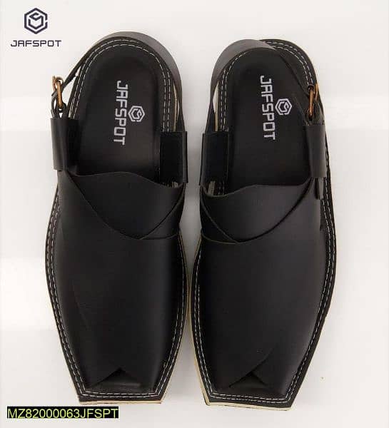 jaf spot-signature peshawari chappal black 1