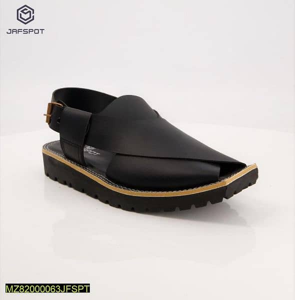 jaf spot-signature peshawari chappal black 2