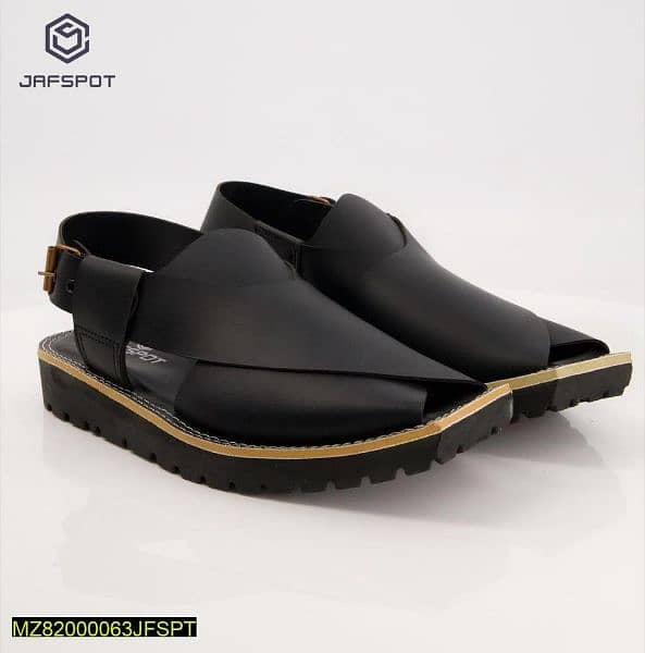 jaf spot-signature peshawari chappal black 5