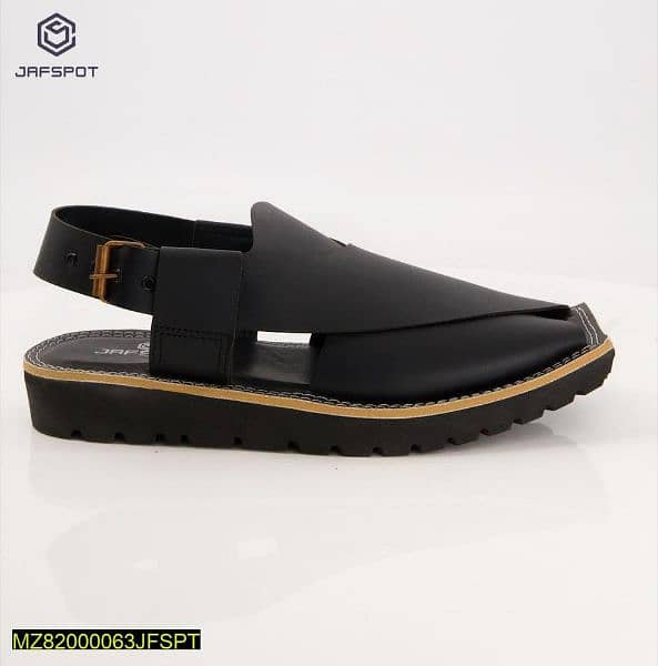 jaf spot-signature peshawari chappal black 6