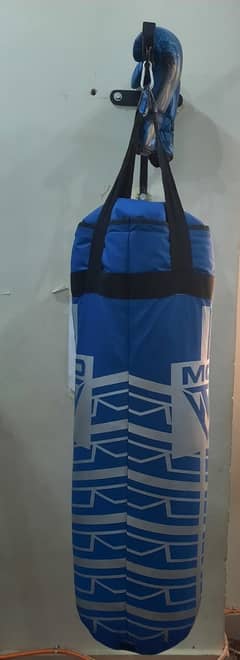 MCD punching bag with hanging support and gloves