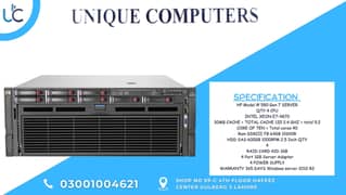 HP Model # 580 Gen 7 SERVER QTY 4 CPU INTEL XEON E7-4870 30MB CAC 0