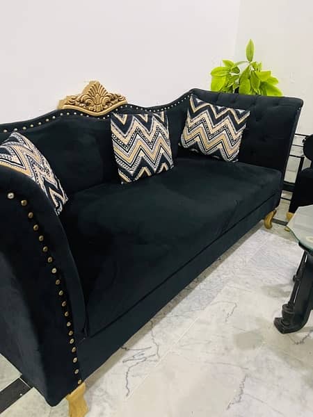 Black 7-Seater Sofa Set - Excellent Condition 1