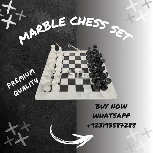 Handcrafted Marble chess set / chess board / chess pieces 0