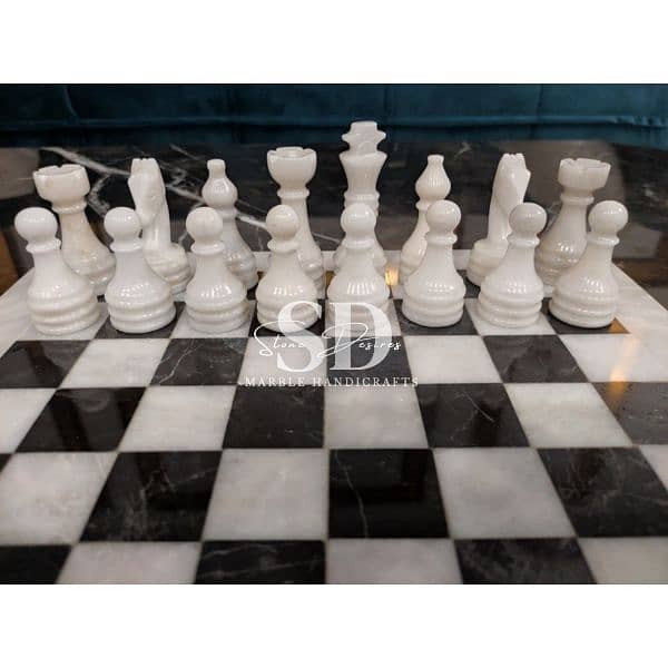Handcrafted Marble chess set / chess board / chess pieces 5