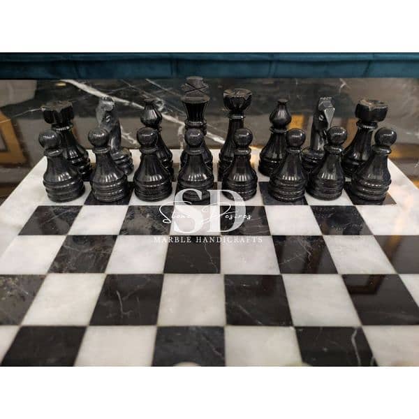 Handcrafted Marble chess set / chess board / chess pieces 6