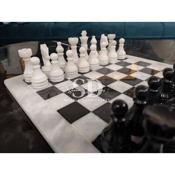 Handcrafted Marble chess set / chess board / chess pieces 8