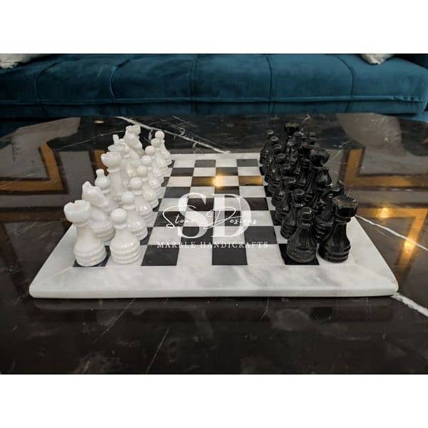 Handcrafted Marble chess set / chess board / chess pieces 9