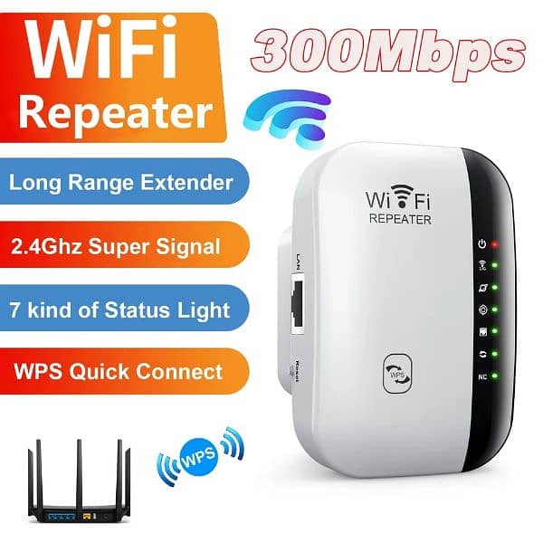 Wireless WiFi Repeater 300Mbps WiFi extender amplifier booster router. 0