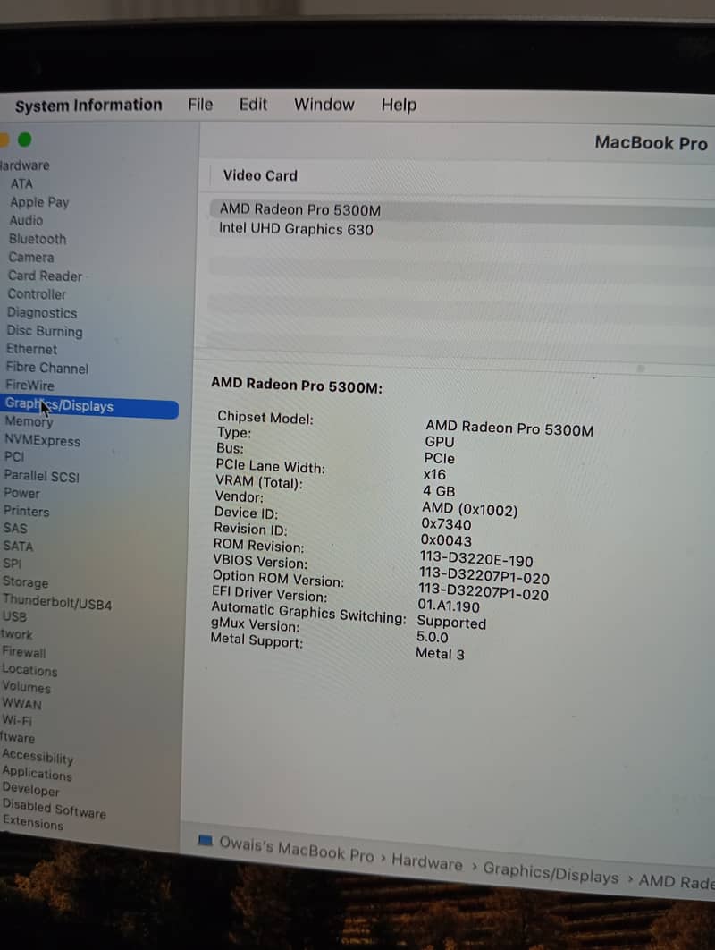 MabBook Pro 2019 i9 16” inch 32GB 500GB SSD 2