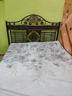 Double Iron Bed with mattress 0