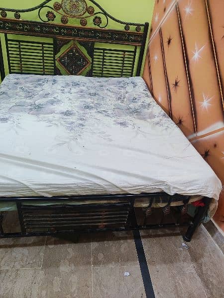 Double Iron Bed with mattress 1