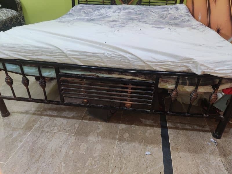 Double Iron Bed with mattress 4