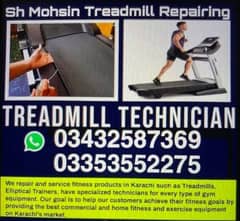 Treadmill belt Replacement Company/Treadmill Technician Available