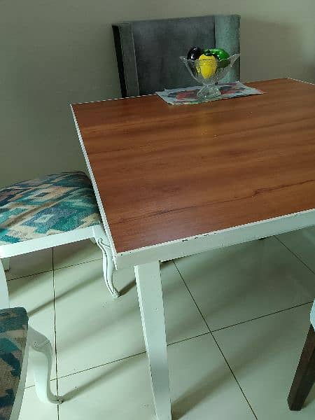 Deco Dining table with 2 Chairs ,bench  with 2 sofa chairs 3