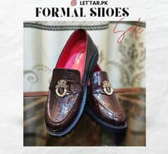 Men's patent dress shoes brown