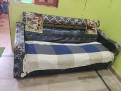 Sofa Set 5 Seater with Blue cover