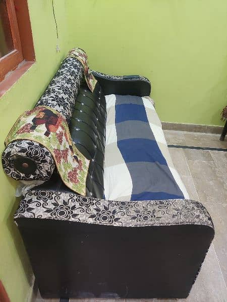 Sofa Set 5 Seater with Blue cover 2