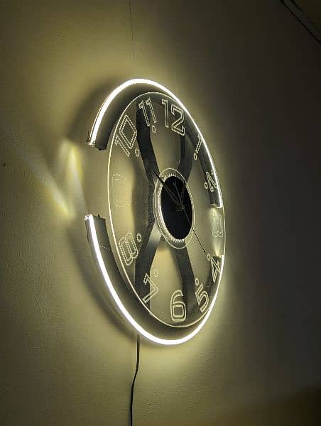 Modern Style Neon Clock Ambient Light 2