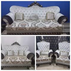 7 SEATER SOFA SET WITH TABLE