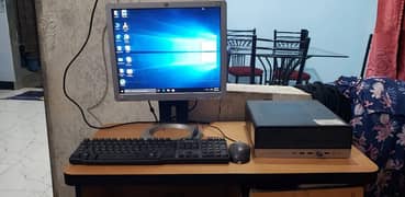 hp CPU hp monitor keyboard mouse and computer table