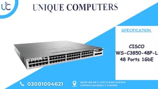 CISCO WS-C3850-48P-L 48 Ports 1GbE