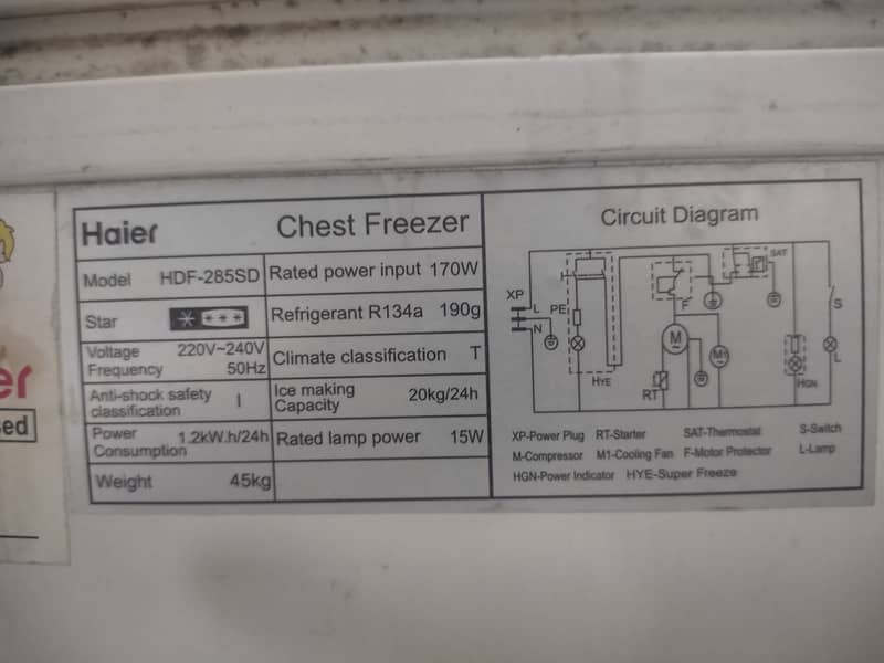 Haier Chest Deep Freezer Regular HDF-285SD 6